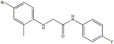 2-[(4-bromo-2-methylphenyl)amino]-N-(4-fluorophenyl)acetamide Struktur