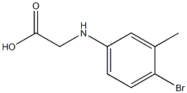 2-[(4-bromo-3-methylphenyl)amino]acetic acid Struktur