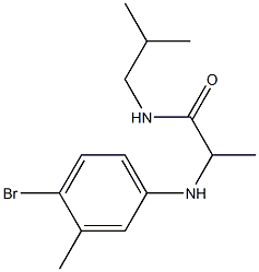 2-[(4-bromo-3-methylphenyl)amino]-N-(2-methylpropyl)propanamide Struktur