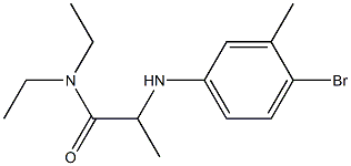 2-[(4-bromo-3-methylphenyl)amino]-N,N-diethylpropanamide Struktur