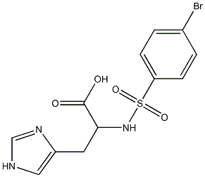 2-[(4-bromobenzene)sulfonamido]-3-(1H-imidazol-4-yl)propanoic acid Struktur