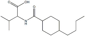 2-[(4-butylcyclohexyl)formamido]-3-methylbutanoic acid Struktur