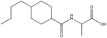 2-[(4-butylcyclohexyl)formamido]propanoic acid Struktur