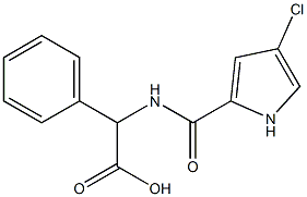 2-[(4-chloro-1H-pyrrol-2-yl)formamido]-2-phenylacetic acid Struktur