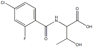 2-[(4-chloro-2-fluorophenyl)formamido]-3-hydroxybutanoic acid Struktur