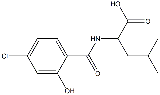 2-[(4-chloro-2-hydroxyphenyl)formamido]-4-methylpentanoic acid Struktur