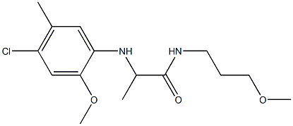 2-[(4-chloro-2-methoxy-5-methylphenyl)amino]-N-(3-methoxypropyl)propanamide Struktur