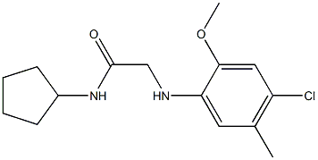 2-[(4-chloro-2-methoxy-5-methylphenyl)amino]-N-cyclopentylacetamide Struktur