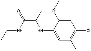 2-[(4-chloro-2-methoxy-5-methylphenyl)amino]-N-ethylpropanamide Struktur