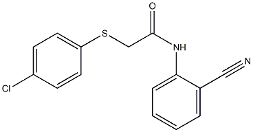 2-[(4-chlorophenyl)sulfanyl]-N-(2-cyanophenyl)acetamide Struktur