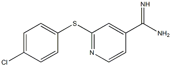 2-[(4-chlorophenyl)sulfanyl]pyridine-4-carboximidamide Struktur