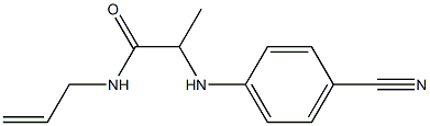 2-[(4-cyanophenyl)amino]-N-(prop-2-en-1-yl)propanamide Struktur