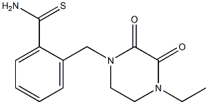 2-[(4-ethyl-2,3-dioxopiperazin-1-yl)methyl]benzenecarbothioamide Struktur