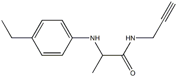 2-[(4-ethylphenyl)amino]-N-(prop-2-yn-1-yl)propanamide Struktur