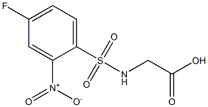 2-[(4-fluoro-2-nitrobenzene)sulfonamido]acetic acid Struktur