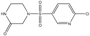 4-[(6-chloropyridine-3-)sulfonyl]piperazin-2-one Struktur