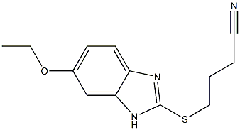 4-[(6-ethoxy-1H-1,3-benzodiazol-2-yl)sulfanyl]butanenitrile Struktur