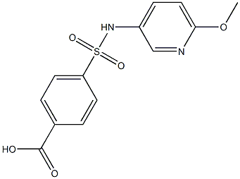 4-[(6-methoxypyridin-3-yl)sulfamoyl]benzoic acid Struktur