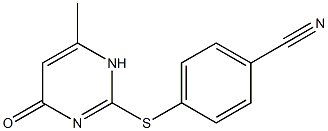 4-[(6-methyl-4-oxo-1,4-dihydropyrimidin-2-yl)sulfanyl]benzonitrile Struktur