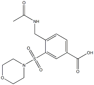 4-[(acetylamino)methyl]-3-(morpholin-4-ylsulfonyl)benzoic acid Struktur