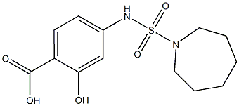 4-[(azepane-1-sulfonyl)amino]-2-hydroxybenzoic acid Struktur