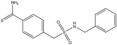 4-[(benzylsulfamoyl)methyl]benzene-1-carbothioamide Struktur