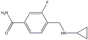 4-[(cyclopropylamino)methyl]-3-fluorobenzamide Struktur