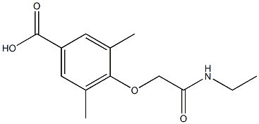 4-[(ethylcarbamoyl)methoxy]-3,5-dimethylbenzoic acid Struktur