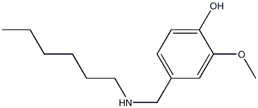 4-[(hexylamino)methyl]-2-methoxyphenol Struktur