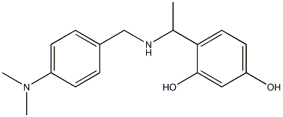 4-[1-({[4-(dimethylamino)phenyl]methyl}amino)ethyl]benzene-1,3-diol Struktur