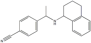 4-[1-(1,2,3,4-tetrahydronaphthalen-1-ylamino)ethyl]benzonitrile Struktur