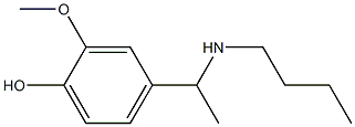 4-[1-(butylamino)ethyl]-2-methoxyphenol Struktur