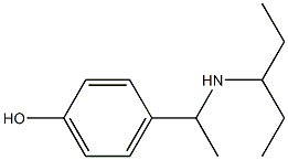 4-[1-(pentan-3-ylamino)ethyl]phenol Struktur