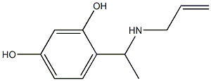 4-[1-(prop-2-en-1-ylamino)ethyl]benzene-1,3-diol Struktur