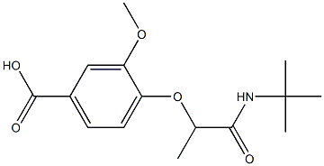 4-[1-(tert-butylcarbamoyl)ethoxy]-3-methoxybenzoic acid Struktur