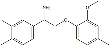 4-[1-amino-2-(2-methoxy-4-methylphenoxy)ethyl]-1,2-dimethylbenzene Struktur