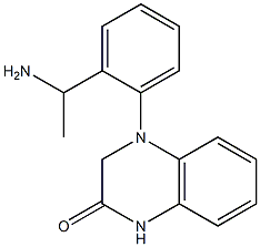 4-[2-(1-aminoethyl)phenyl]-1,2,3,4-tetrahydroquinoxalin-2-one Struktur