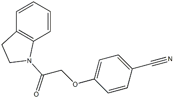 4-[2-(2,3-dihydro-1H-indol-1-yl)-2-oxoethoxy]benzonitrile Struktur