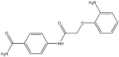 4-[2-(2-aminophenoxy)acetamido]benzamide Struktur