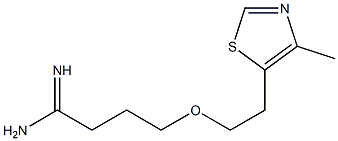 4-[2-(4-methyl-1,3-thiazol-5-yl)ethoxy]butanimidamide Struktur