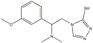 4-[2-(dimethylamino)-2-(3-methoxyphenyl)ethyl]-4H-1,2,4-triazole-3-thiol Struktur