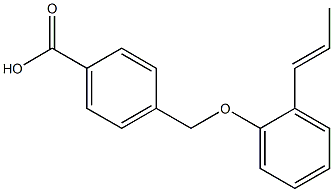 4-[2-(prop-1-en-1-yl)phenoxymethyl]benzoic acid Struktur