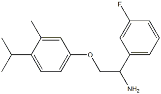 4-[2-amino-2-(3-fluorophenyl)ethoxy]-2-methyl-1-(propan-2-yl)benzene Struktur