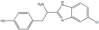 4-[2-amino-2-(5-chloro-1H-1,3-benzodiazol-2-yl)ethyl]phenol Struktur