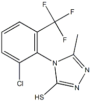 4-[2-chloro-6-(trifluoromethyl)phenyl]-5-methyl-4H-1,2,4-triazole-3-thiol Struktur