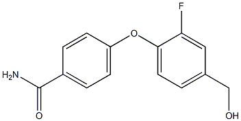 4-[2-fluoro-4-(hydroxymethyl)phenoxy]benzamide Struktur