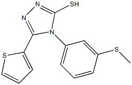 4-[3-(methylsulfanyl)phenyl]-5-(thiophen-2-yl)-4H-1,2,4-triazole-3-thiol Struktur