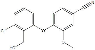 4-[3-chloro-2-(hydroxymethyl)phenoxy]-3-methoxybenzonitrile Struktur