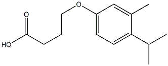 4-[3-methyl-4-(propan-2-yl)phenoxy]butanoic acid Struktur