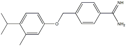 4-[3-methyl-4-(propan-2-yl)phenoxymethyl]benzene-1-carboximidamide Struktur